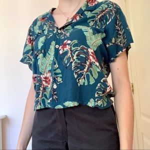 Aritzia Wilfred Free Short Sleeve Button Up Blouse